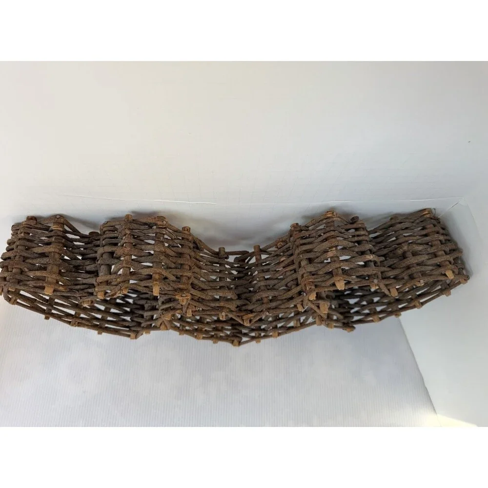 Vintage Grapevine Triple Heart Wall Hanging Basket Wicker Wood Farmhouse Decor
